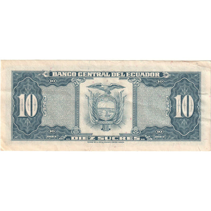 Ekwador, 
  
  10 Sucre, 
  
  1982