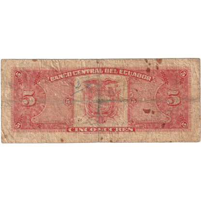 Ekwador, 
  
  5 Sucre, 
  
  1980