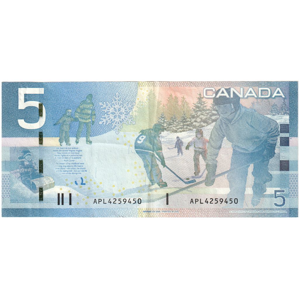 Kanada, 
  
  5 dolarów, 
  
  UA(55-58)