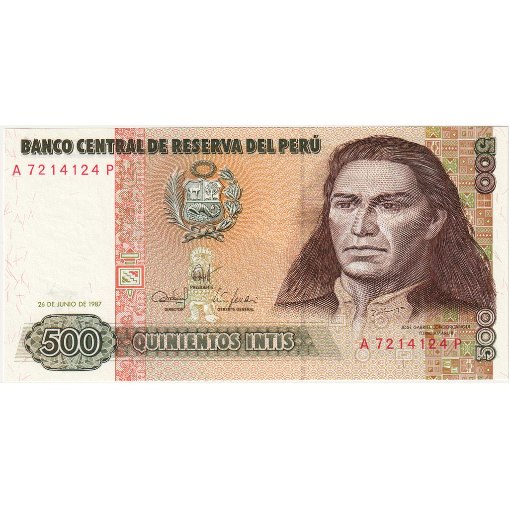 Peru, 
  
  500 Intisów, 
  
  1987-06-26
