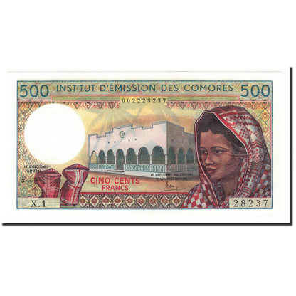Banknot, 
  
  Komory, 
  
  500 franków