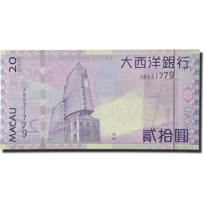 Banknot, 
  
  Makau, 
  
  20 Pataków