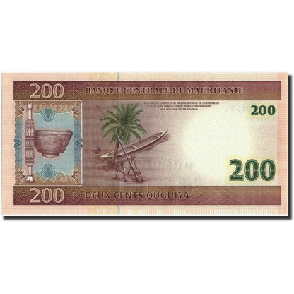 Banknot, 
  
  Mauretania, 
  
  200 Ouguiya