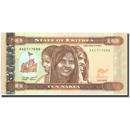 Banknot, 
  
  Erytrea, 
  
  10 Nakfa