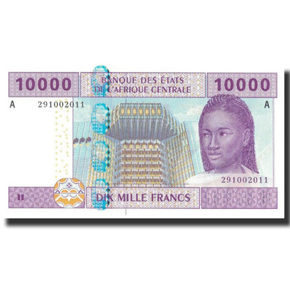 Banknot, 
  
  Państwa Afryki Środkowej, 
  
  10