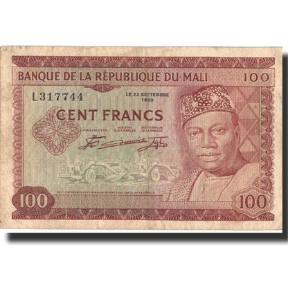 Banknot, 
  
  Mali, 
  
  100 franków