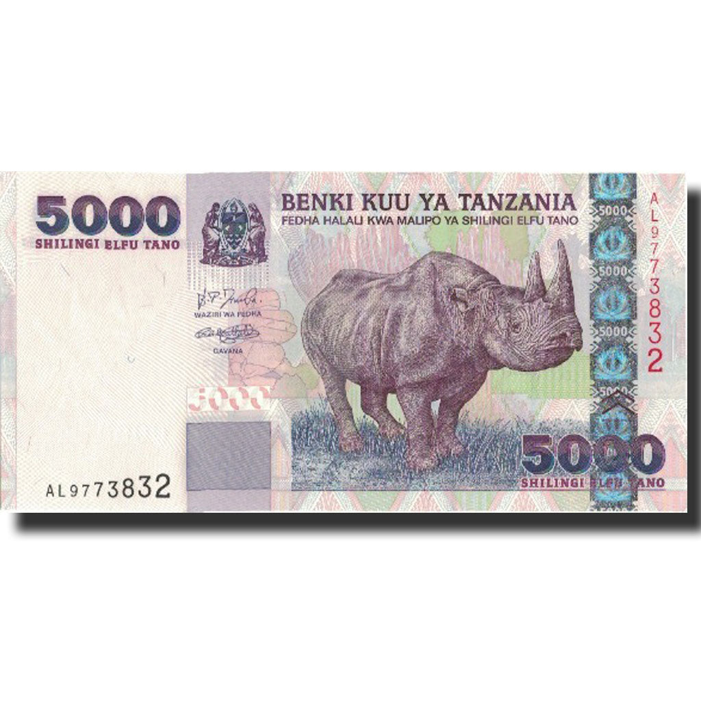 Banknot, 
  
  Tanzania, 
  
  5000 Shilingi