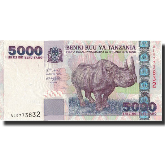 Banknot, 
  
  Tanzania, 
  
  5000 Shilingi