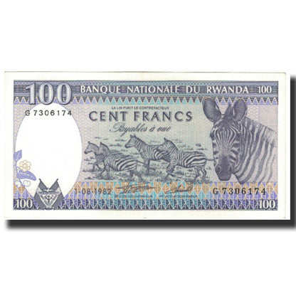 Banknot, 
  
  Rwanda, 
  
  100 franków