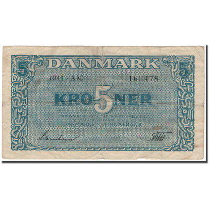 Banknot, 
  
  Dania, 
  
  5 koron