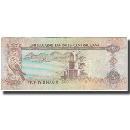 Banknot, 
  
  Emiraty Arabskie, 
  
  5 dirhamów