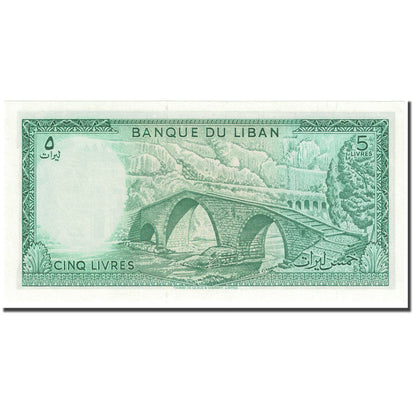 Banknot, 
  
  Liban, 
  
  5 liwrów