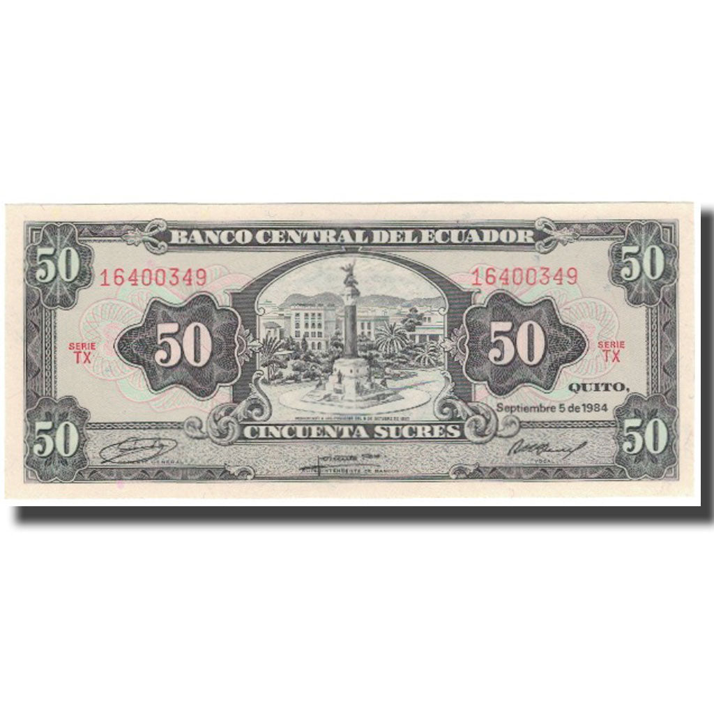 Banknot, 
  
  Ekwador, 
  
  50 Sucre