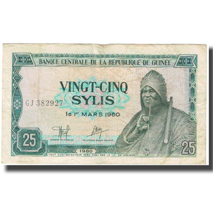 Banknot, 
  
  Gwinea, 
  
  25 Sylis