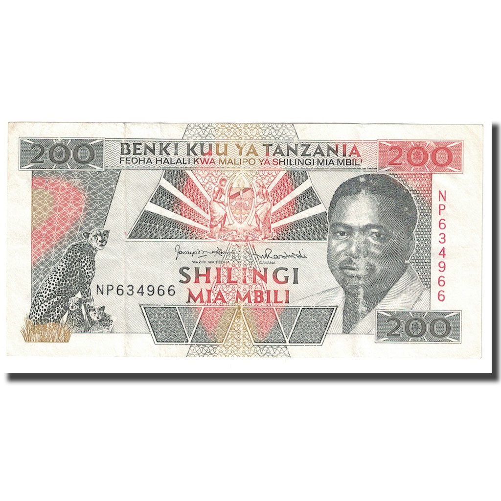 Banknot, 
  
  Tanzania, 
  
  200 Shilingi
