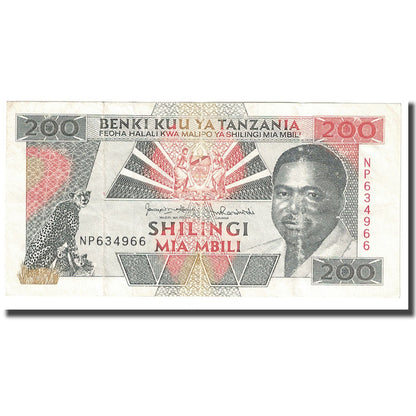 Banknot, 
  
  Tanzania, 
  
  200 Shilingi