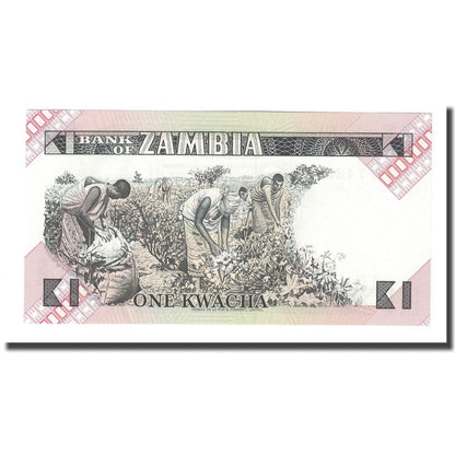 Banknot, 
  
  Zambia, 
  
  1 Kwacha