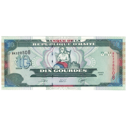 Banknot, 
  
  Haiti, 
  
  10 Gourde