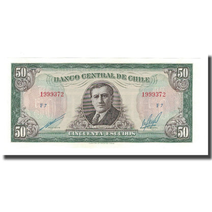 Banknot, 
  
  Chile, 
  
  50 escudo