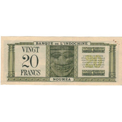 Banknot, 
  
  Nowa Kaledonia, 
  
  20 franków