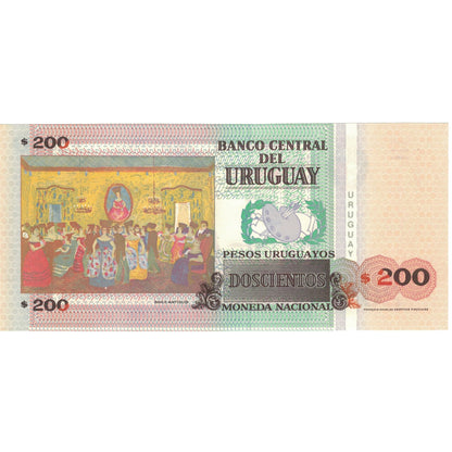 Banknot, 
  
  Urugwaj, 
  
  200 peso urugwajskiego