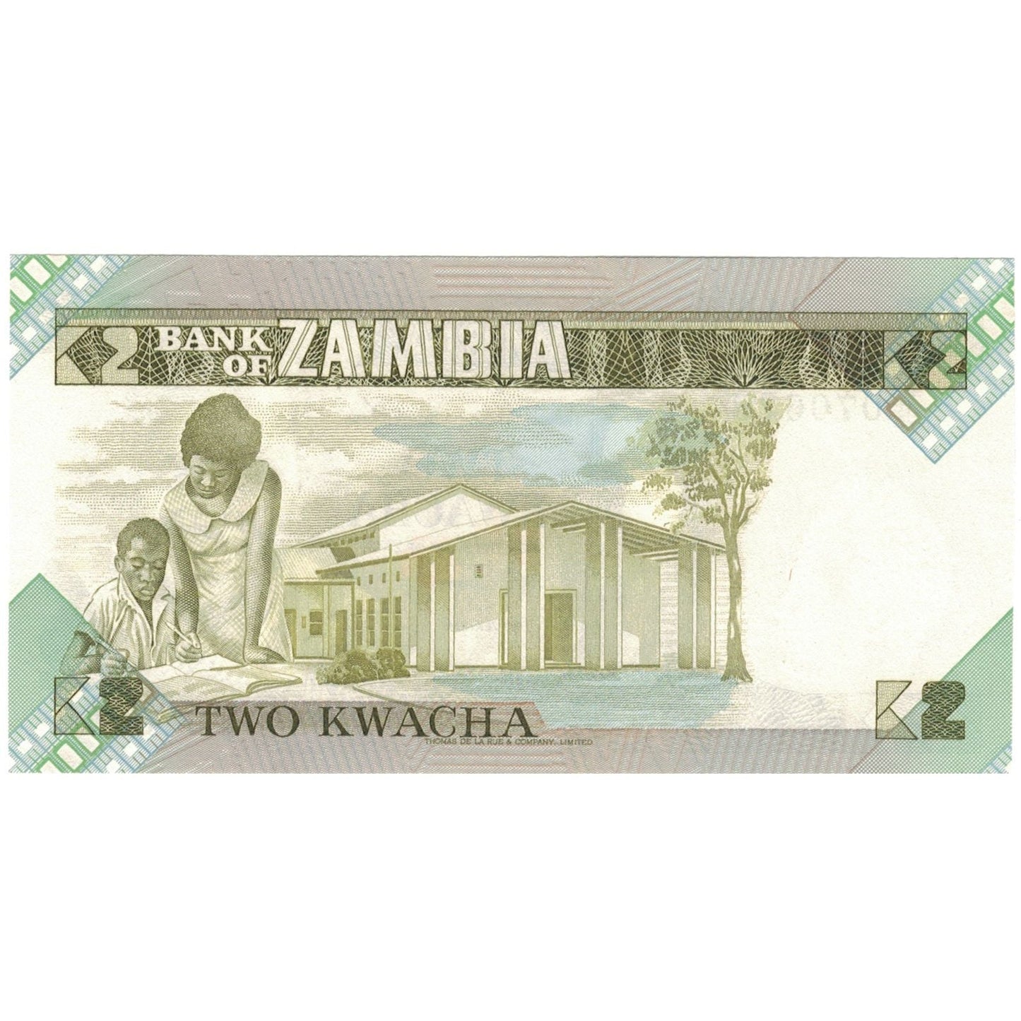 Banknot, 
  
  Zambia, 
  
  2 Kwacha