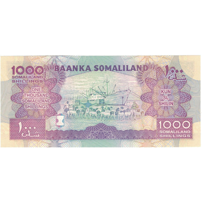 Banknot, 
  
  Somaliland, 
  
  1000 szylingów